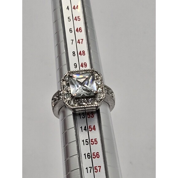 Silver tone CZ Ring Size 6 - Picture 1 of 7